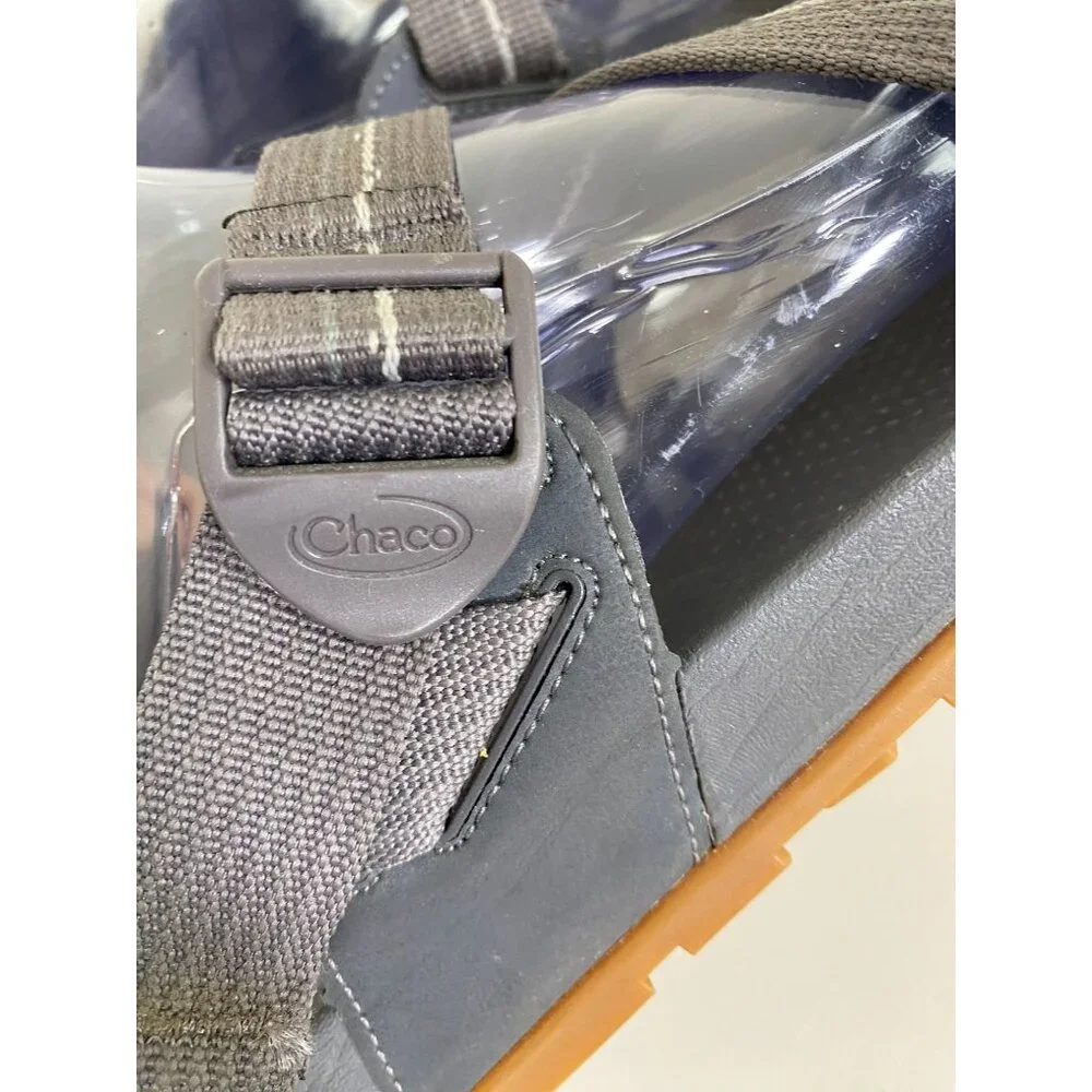 Chaco Men Adjustable Strap Hiking Sandals Size 11 Gray Gum Sole‎ Outdoor Camping